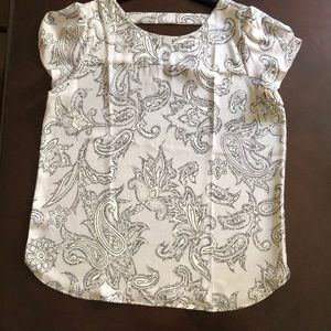 LOFT bar back tulip sleeve blouse